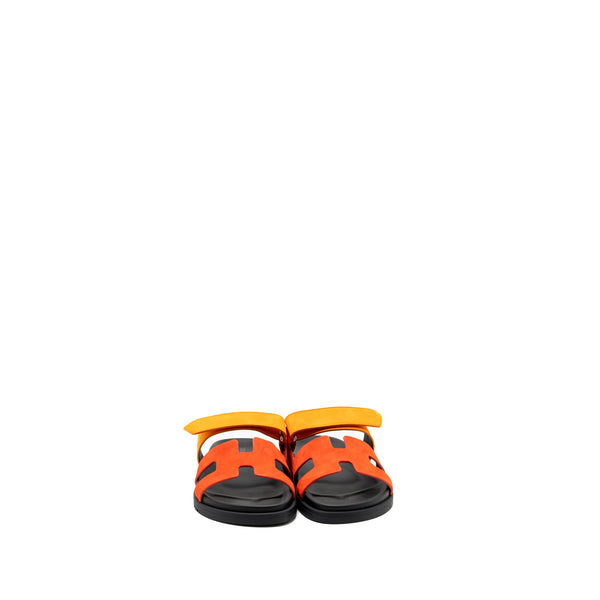 Hermes size 37.5 chypre sandal suede multicolour