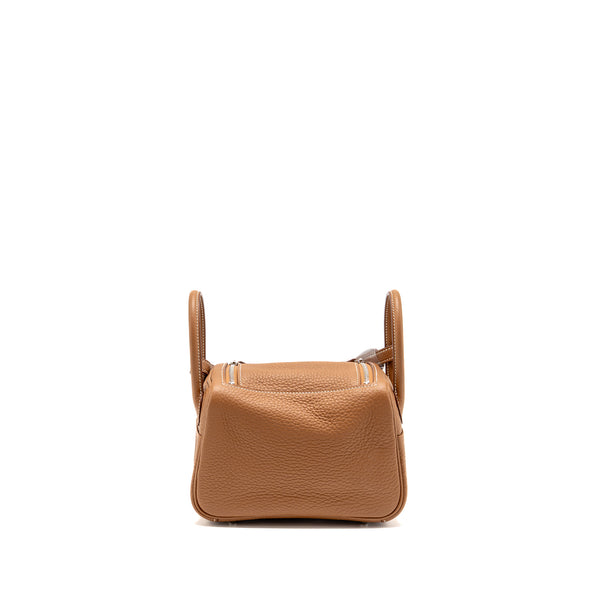 Hermes Mini Lindy II Clemence Gold SHW Stamp K