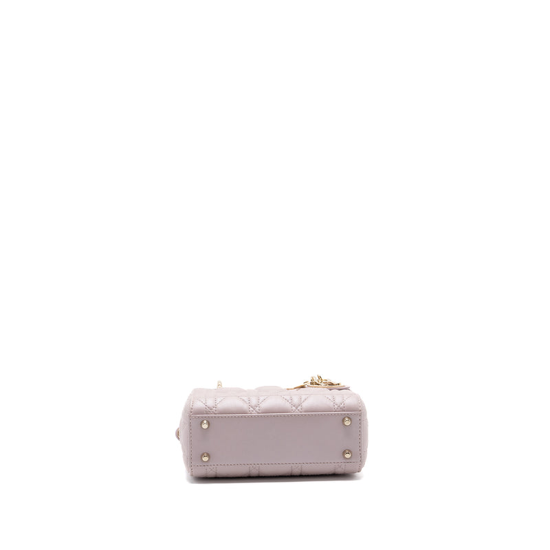 Dior mini lady dior lambskin light pink LGHW