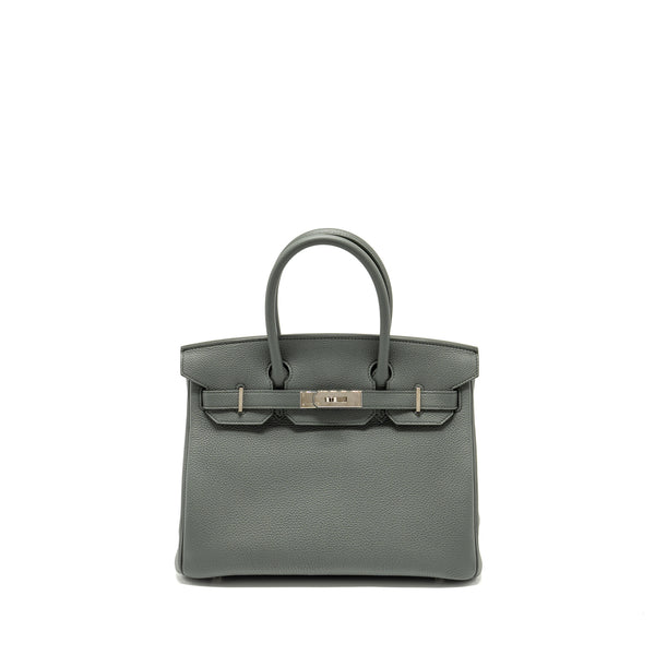 Hermes Birkin 30 Togo Vert Amande SHW stamp U