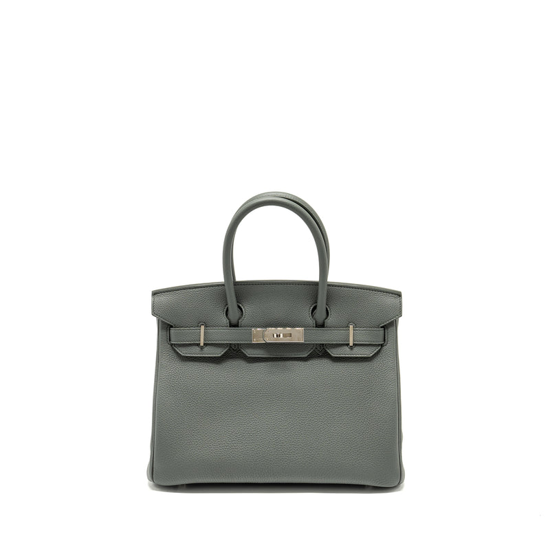 Hermes Birkin 30 Togo Vert Amande SHW stamp U