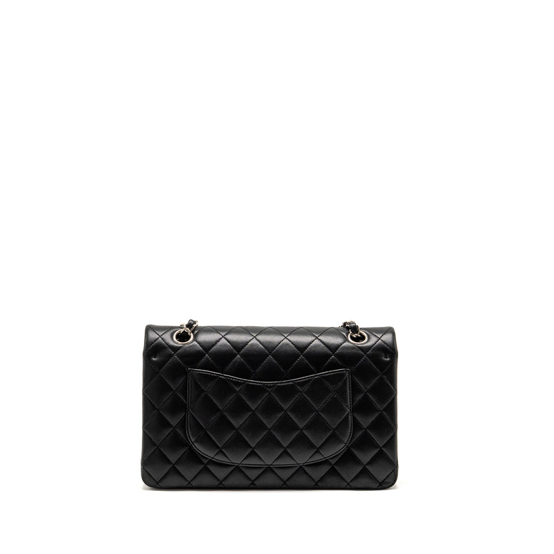 Chanel Medium Classic Double Flap Bag Lambskin BLACK SHW