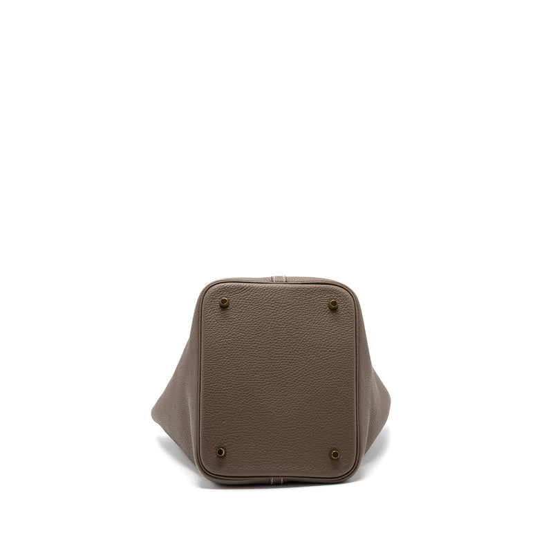 Hermes picotin 22 lock bag clemence etoupe GHW stamp Y