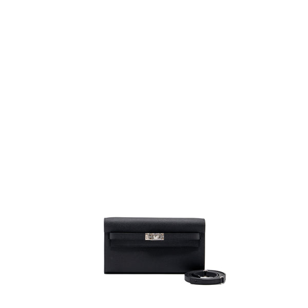 Hermes Kelly To Go Epsom Black SHW Stamp U
