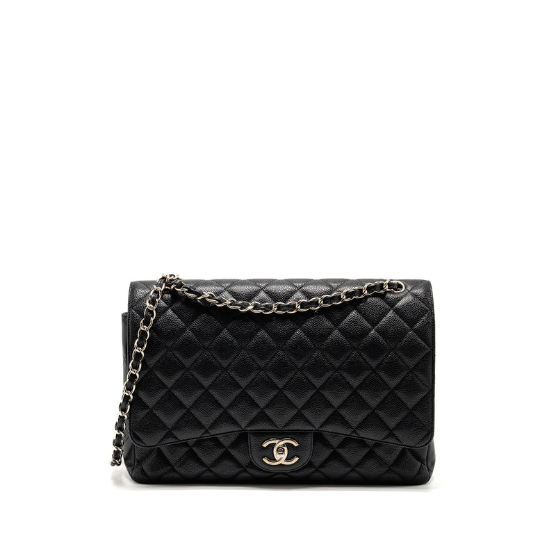 Chanel Maxi Classic Double Flap Bag Caviar Black SHW