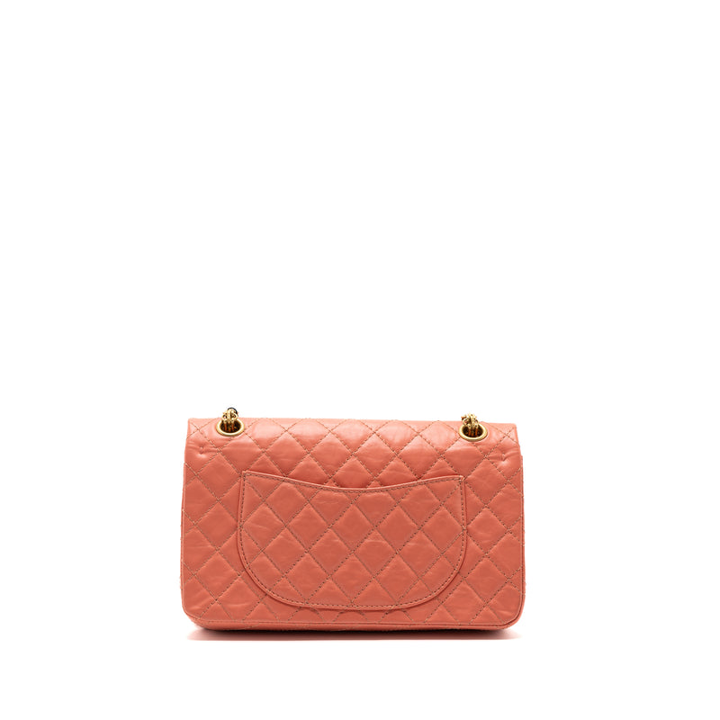 Chanel SMALL 2.55 REISSUE FLAP BAG aged calfskin LIGHT PINK GHW