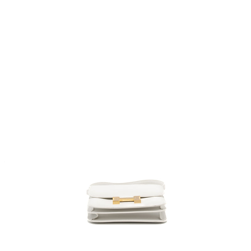 Hermes Mini Constance Swift New White LGHW Stamp B