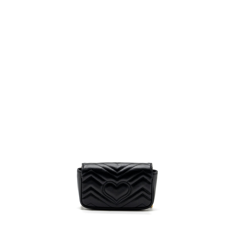 Gucci GG marmont super mini bag calfskin black GHW