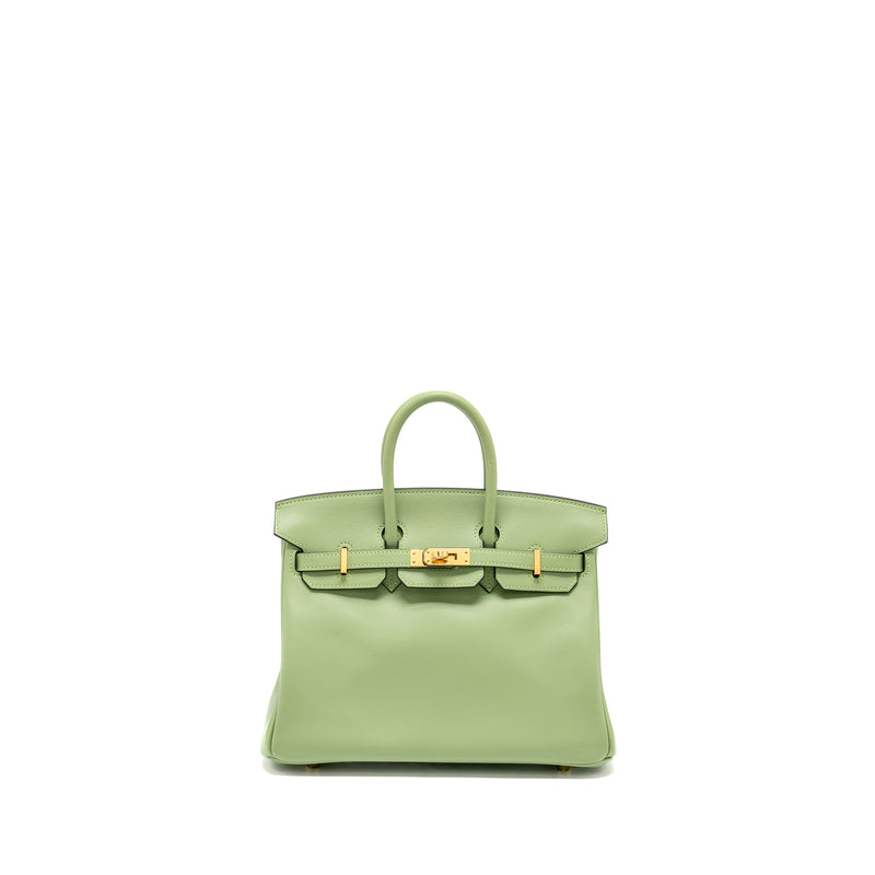 Hermes Birkin 25 Swift Vert Criquet GHW Stamp Y