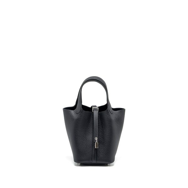 Hermes picotin 18 lock bag clemence Caban SHW stamp B