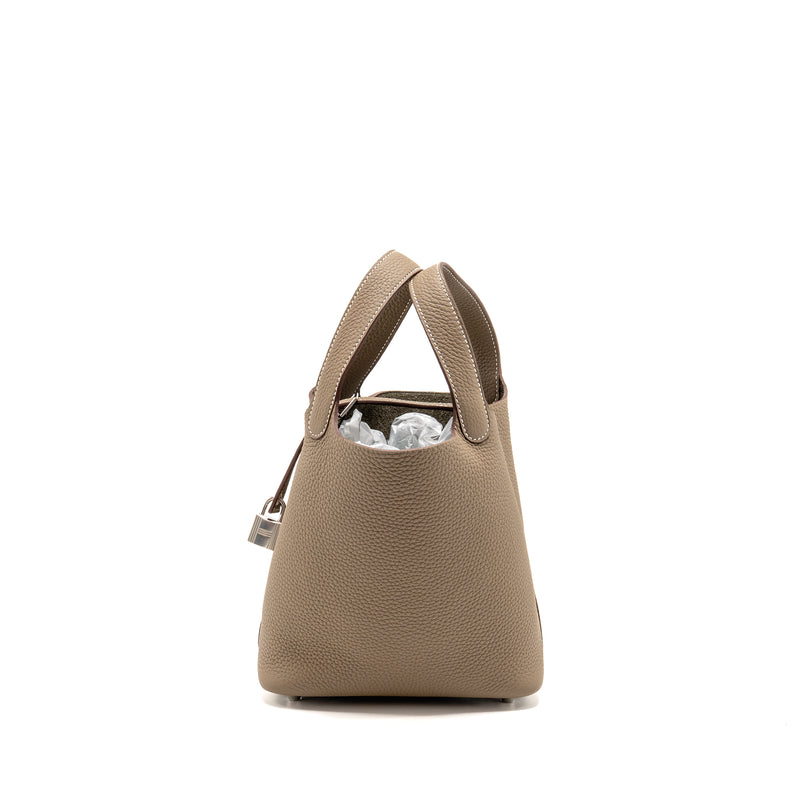 Hermes Picotin 18 Lock Bag Clemence Etoupe SHW Stamp B