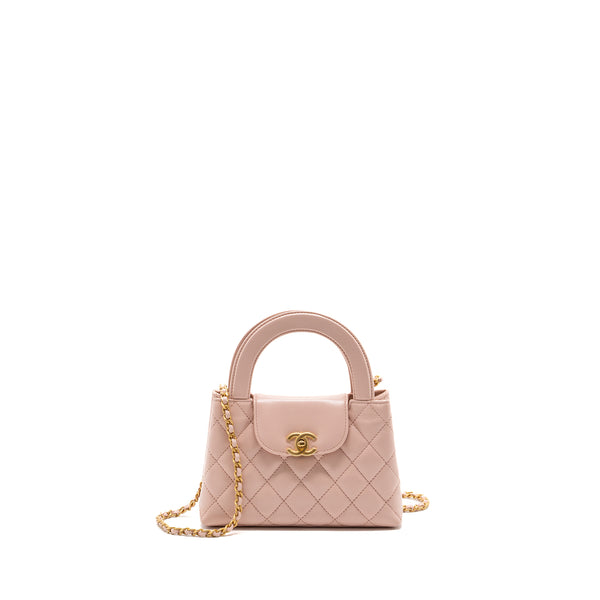 Chanel 23k Mini Shopping Tote Calfskin Light Pink GHW(Microchip)