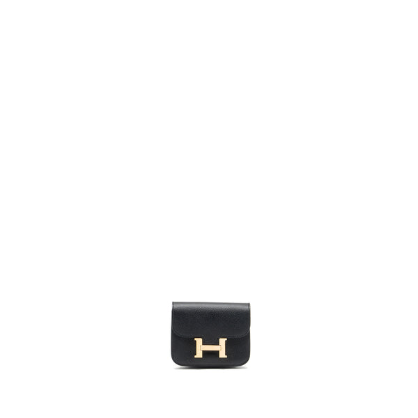 Hermes Constance Slim Epsom Black RGHW Stamp Z