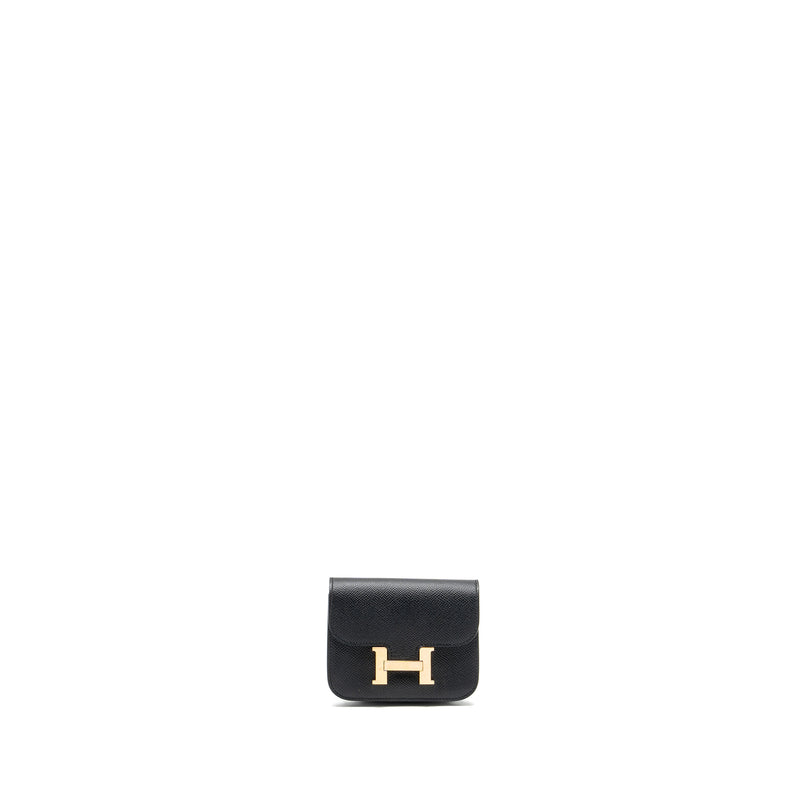 Hermes Constance Slim Epsom Black RGHW Stamp Z