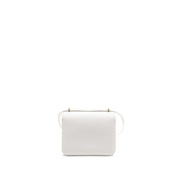 Hermes Mini Constance Swift New White LGHW Stamp B