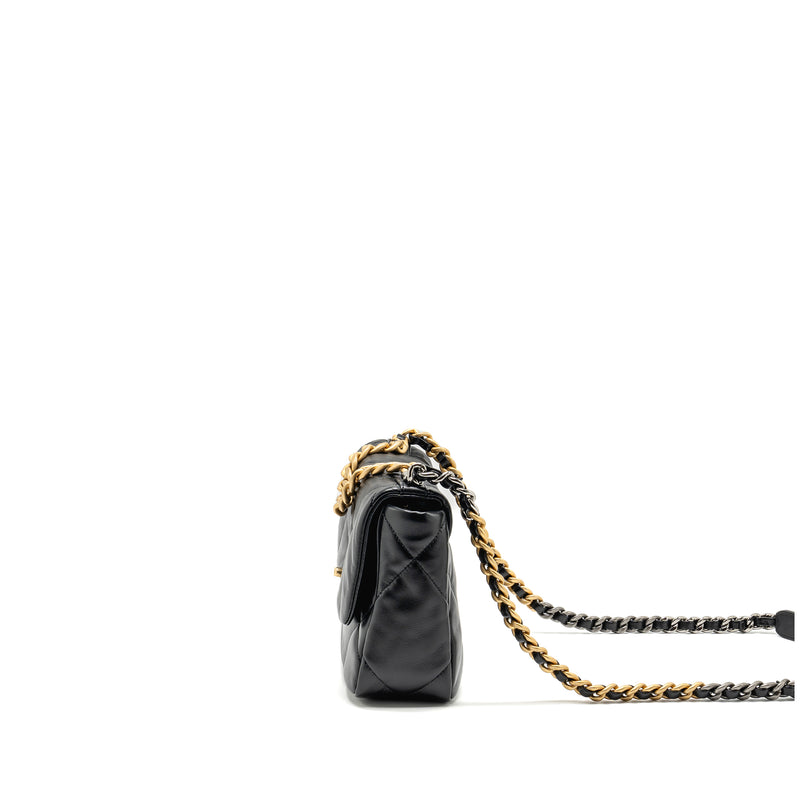 Chanel Small 19 BAG Lambskin Black Multicolour Hardware (Microchip)