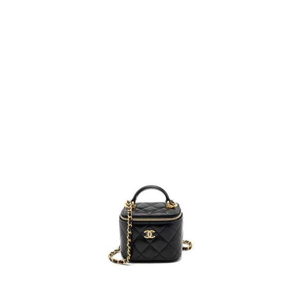 Chanel Top Handle Mini Vanity Lambskin Black GHW