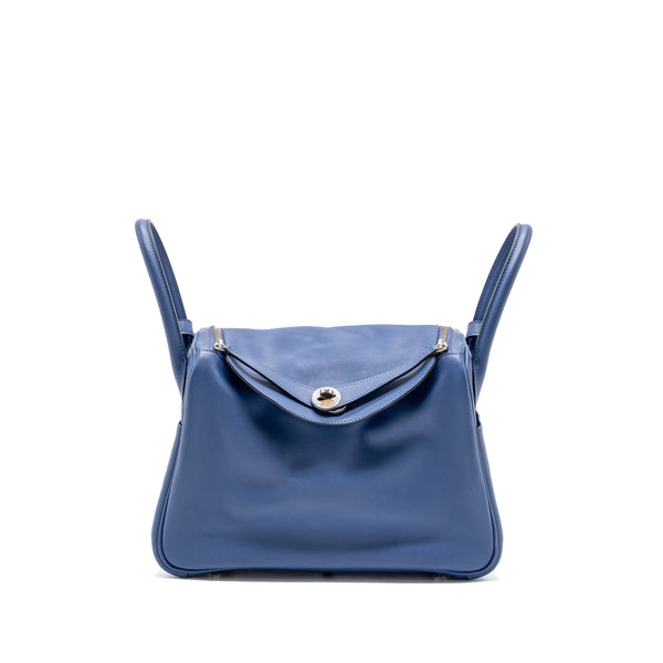 Hermes Lindy 30 Swift Blue Brighton Multicolour Strap SHW Stamp C