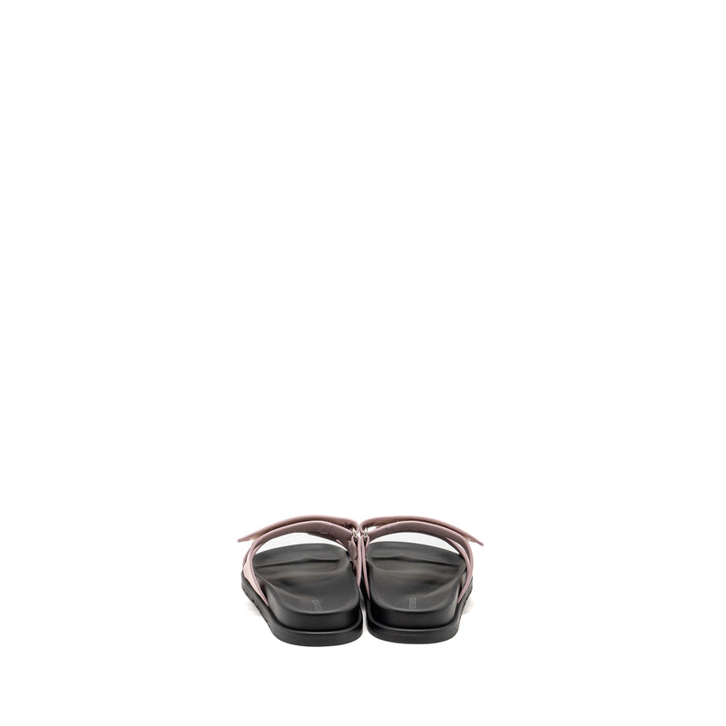 Hermes Size 38 Chypre Sandals Calfskin Rose Cancan