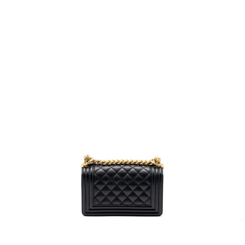 Chanel Small Boy Bag Caviar Black GHW(microchip)