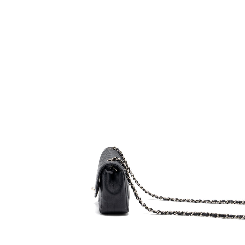 Chanel Mini Rectangular Flap Bag Chevron Caviar Black SHW
