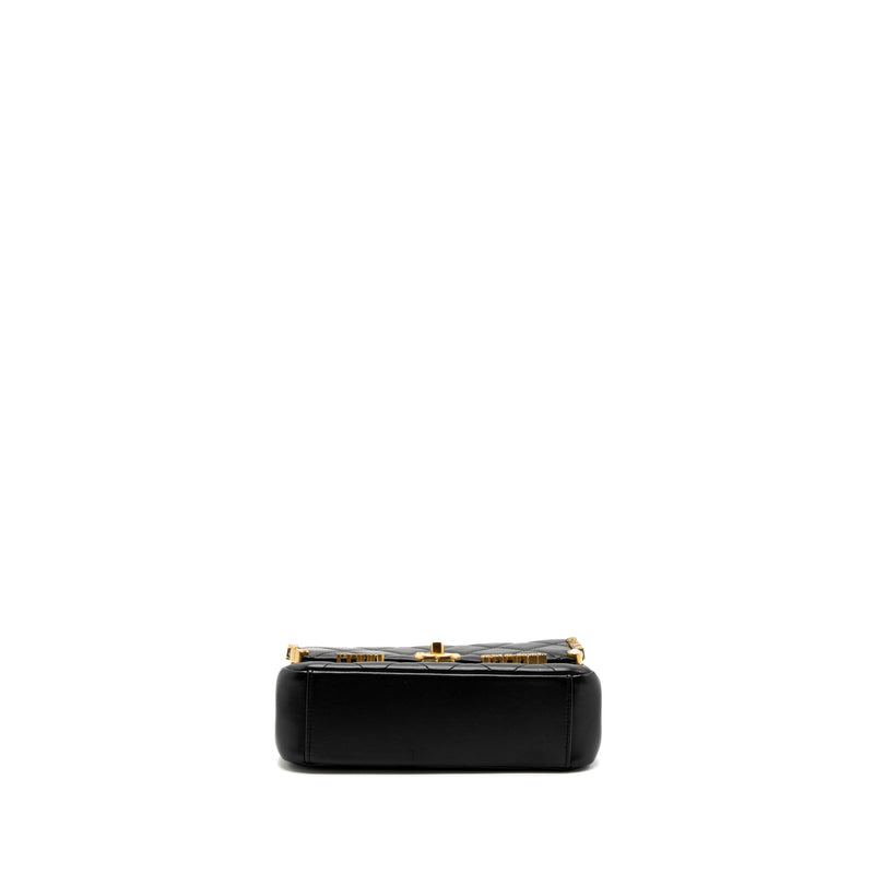 Chanel limited edition quilted flap bag lambskin black GHW (microchip)