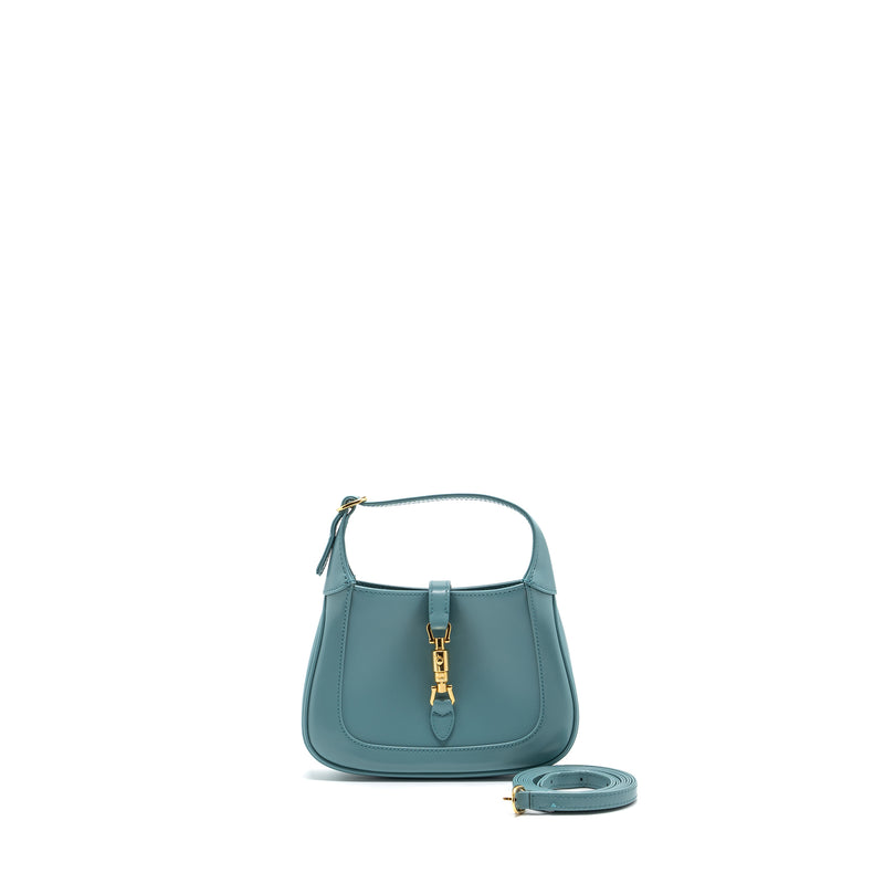 Gucci Jackie 1961 Mini Shoulder Bag Leather Blue GHW