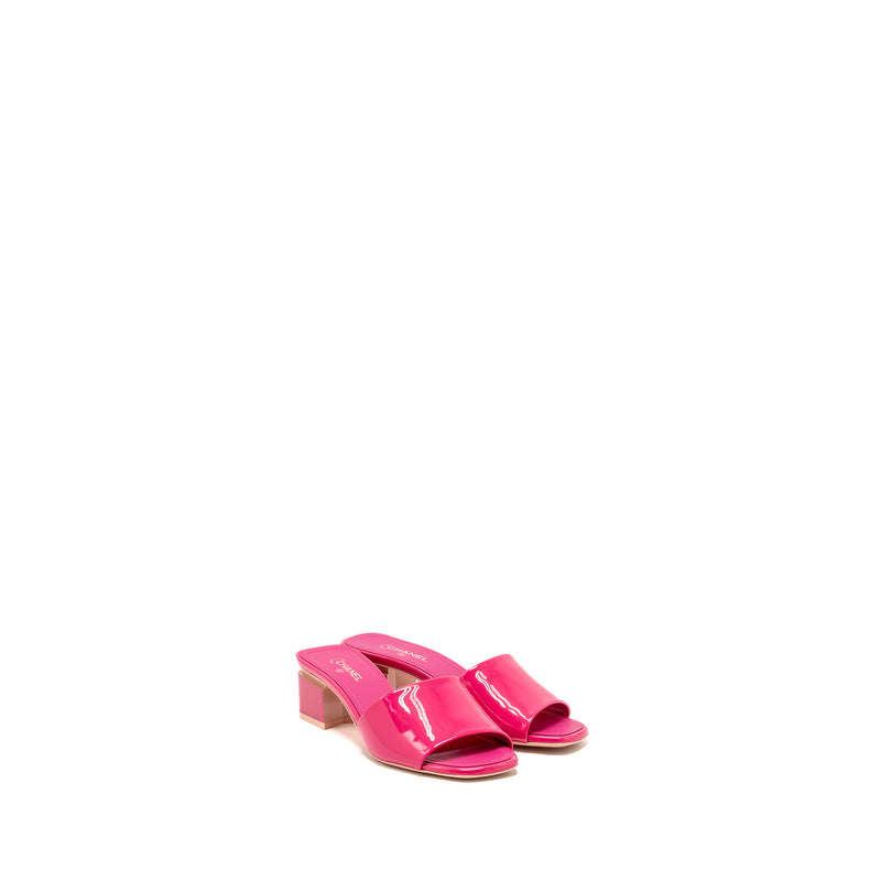 Chanel size 37 sandals patent pink