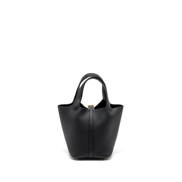 Hermes Picotin 18 Lock Bag Clemence black GHW Stamp B