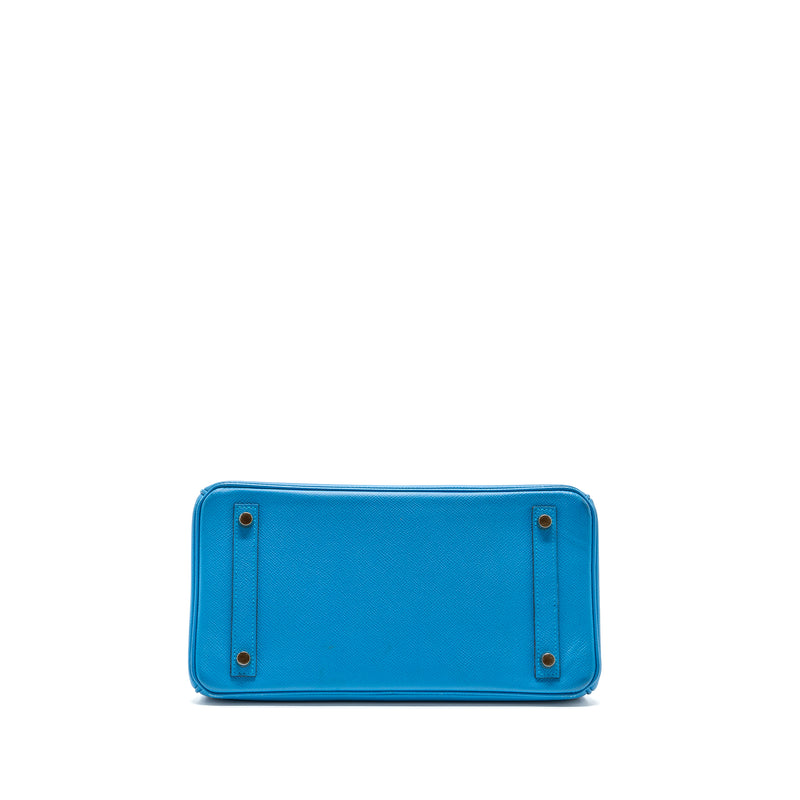 Hermes birkin 30 epsom blue GHW stamp A