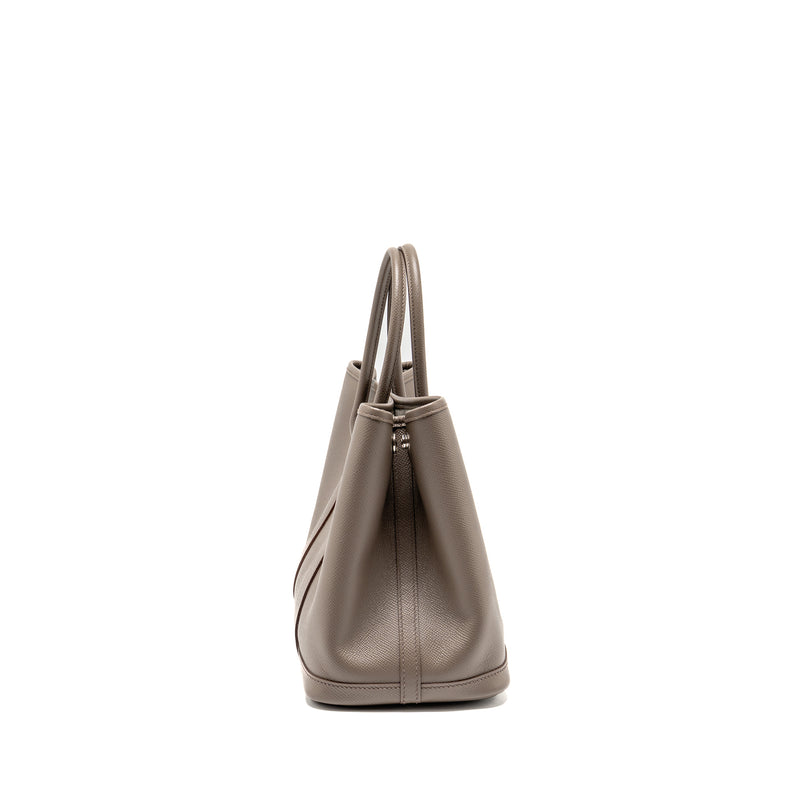 Hermes Garden Party 30 Epsom Gris Etain SHW Stamp Z