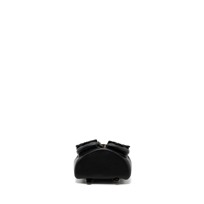 Chanel 23A mini triple pack backpack calfskin black LGHW (microchip )