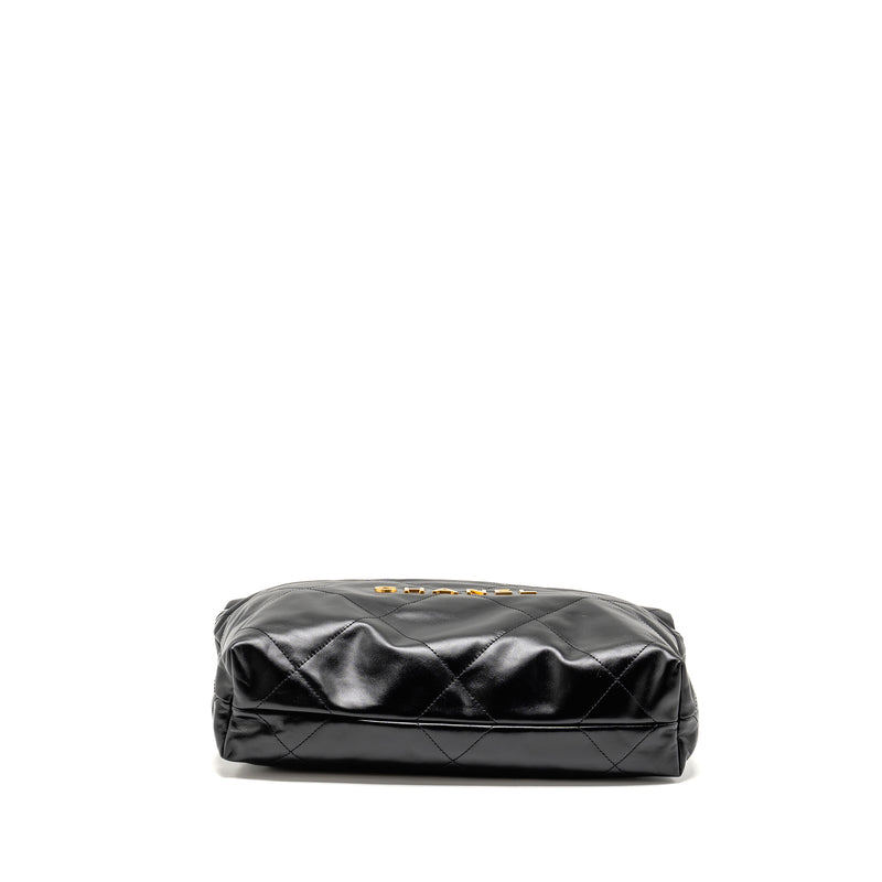 Chanel Small 22Bag Shiny Calfskin BLACK GHW (Microchip)