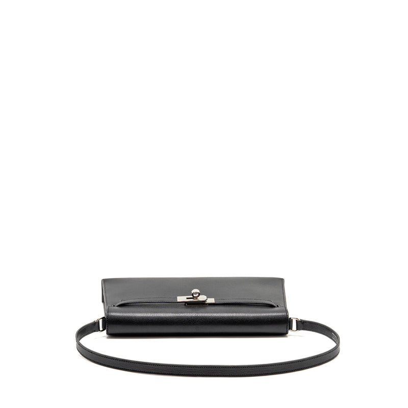 Hermes Kelly Elan Chèvre Chamkila Black SHW Stamp B