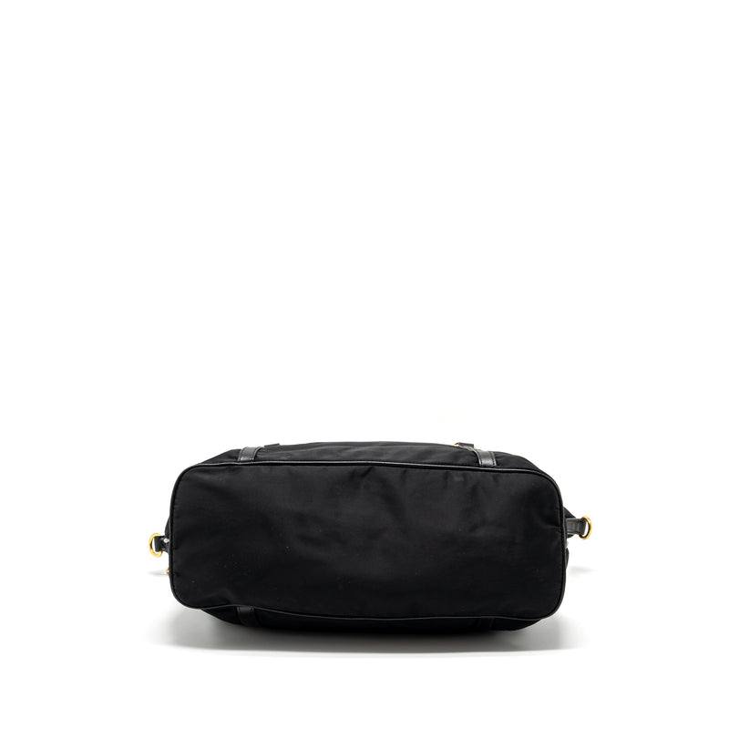 Prada Zip nylon bag black GHW