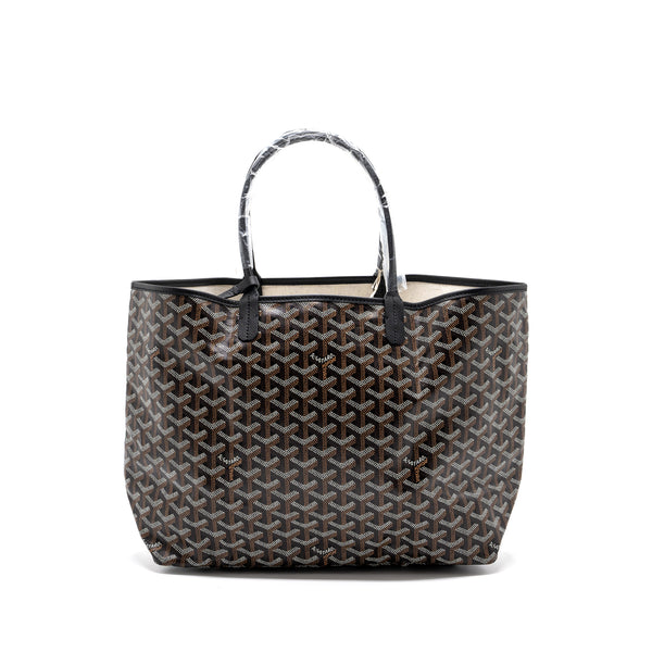 Goyard Saint Louis PM Tote Bag Goyardine Canvas/Calfskin Black SHW