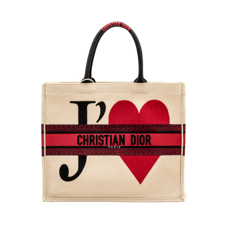 Dior DiorAmour Valentines Je T’aime Limited Edition Large Book Tote Canvas Multicolour