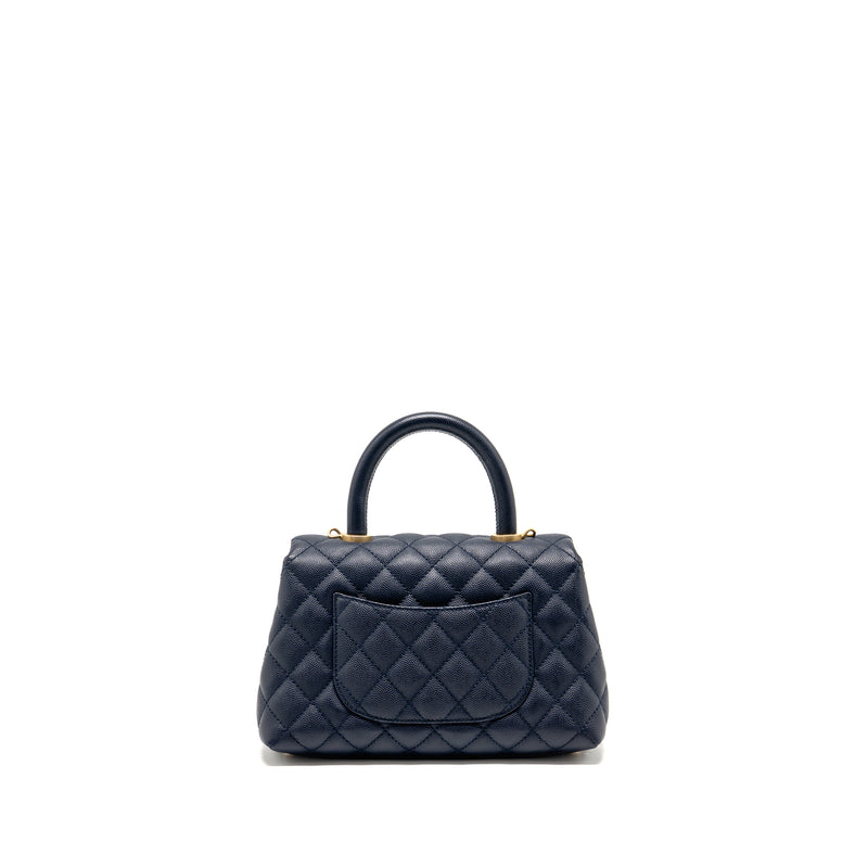 Chanel Small Coco Handle Caviar Navy GHW