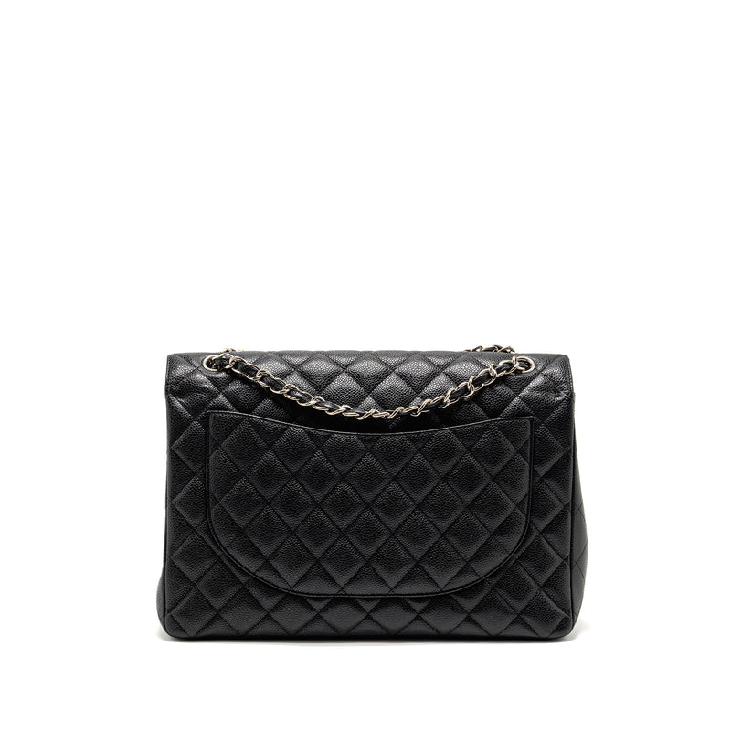 Chanel Maxi Classic Double Flap Bag Caviar Black SHW