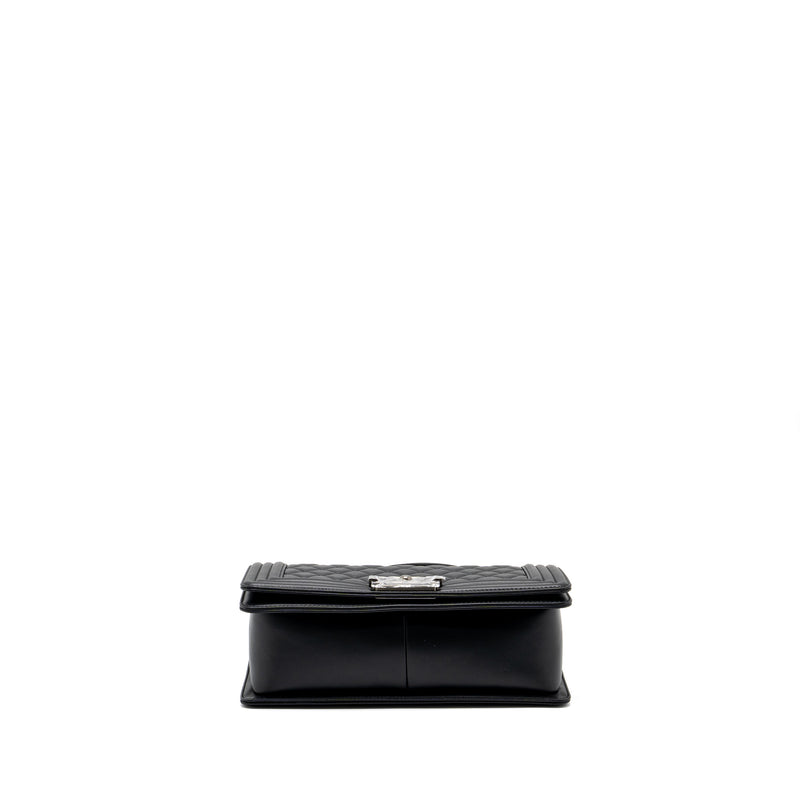 Chanel Medium Boy Bag Calfskin Black Ruthenium Hardware