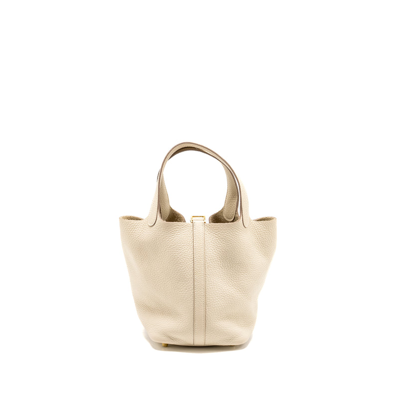 Hermes Picotin 18 Lock Bag Clemence Craie GHW Stamp U