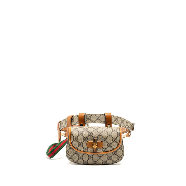 Gucci Bamboo 1947 Mini Belt Bag GG Supreme Canvas/Leather SHW