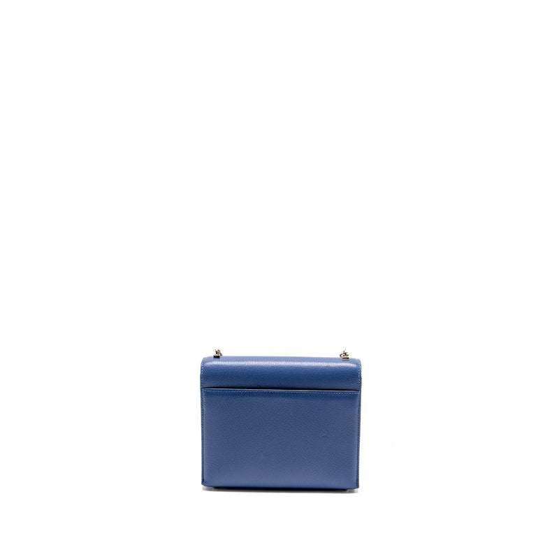 Hermes Mini Verrou Chèvre Mysore Blue Brighton SHW Stamp C