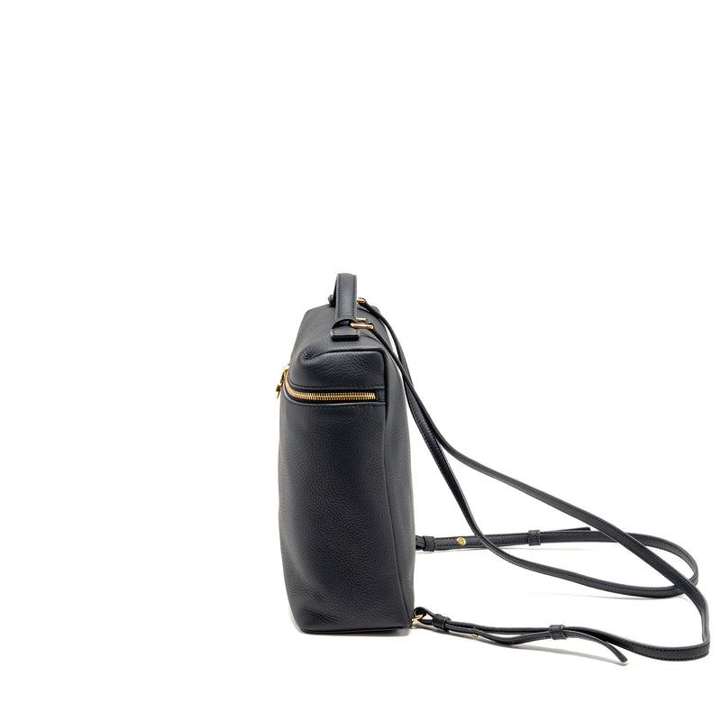Loro Piana Extra Pocket Backpack L23.5 Grained Calfskin Navy GHW