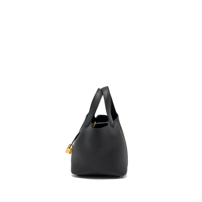 Hermes Picotin 18 Lock Bag Clemence black GHW Stamp B