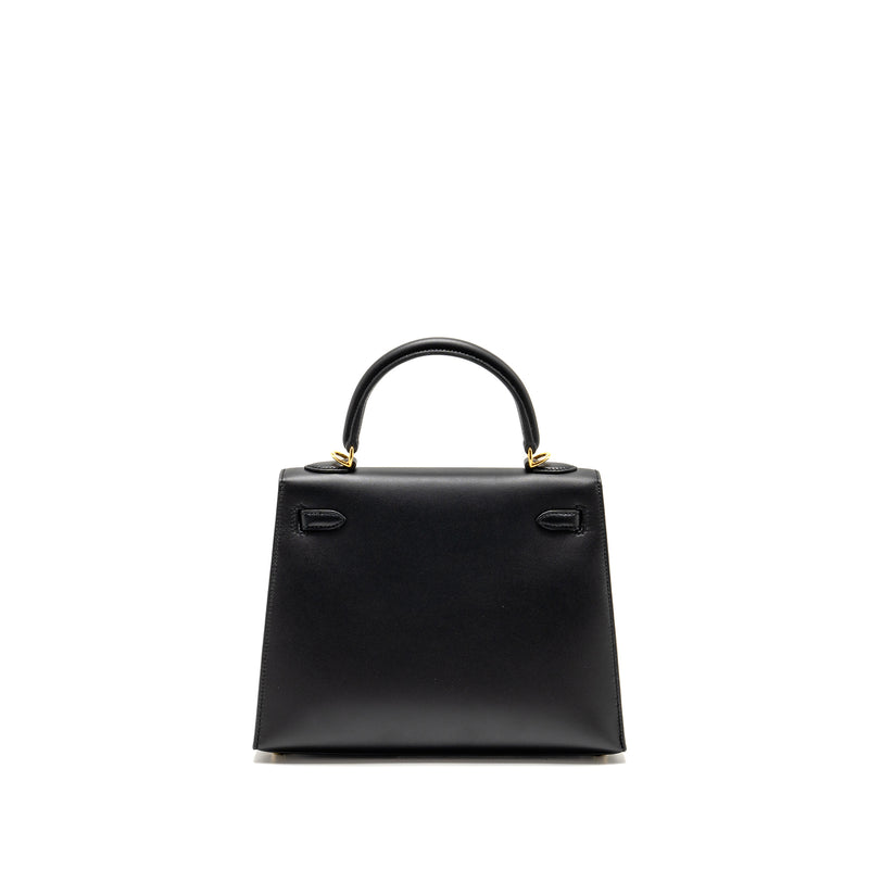 Hermes Kelly 25 Sombrero Black GHW Stamp C