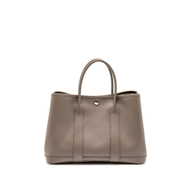 Hermes Garden Party 30 Epsom Gris Etain SHW Stamp Z
