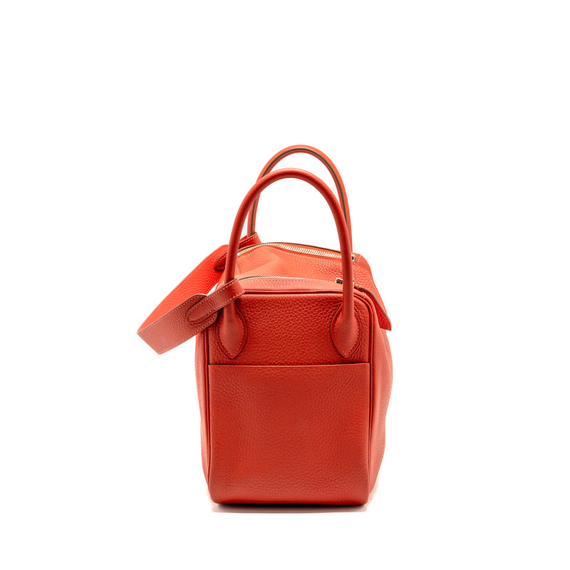 Hermes Lindy 30 Clemence AN Sanguine/Rose Jaipur SHW Stamp Square R