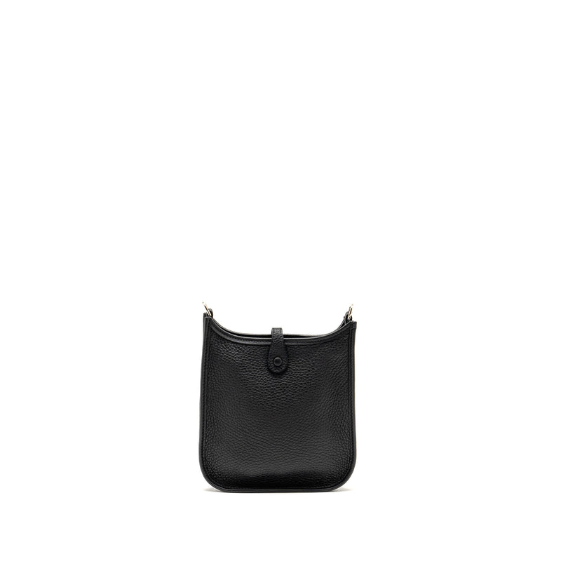 Hermes Mini Evelyne Clemence Black SHW Stamp Z