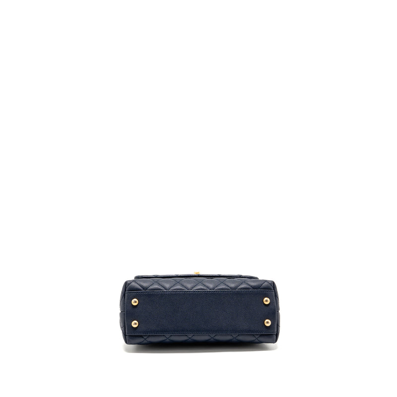 Chanel Small Coco Handle Caviar Navy GHW